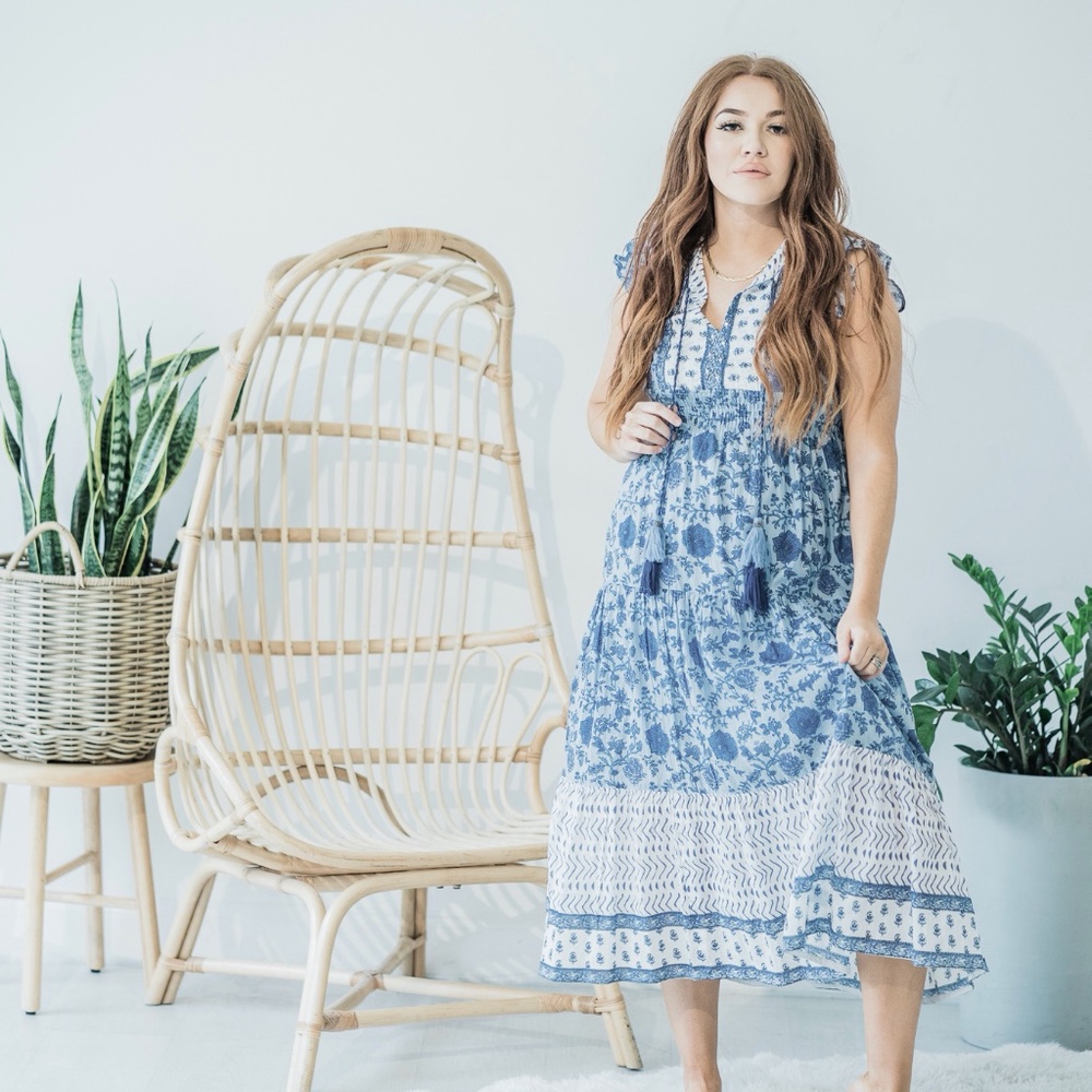 Ethically Made Artisan crafted Hand block printed Zara Dress